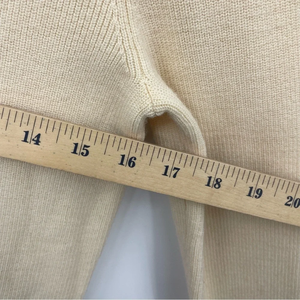J. Crew Ruffleneck merino wool blend‎ sweater Sz XS ivory cream